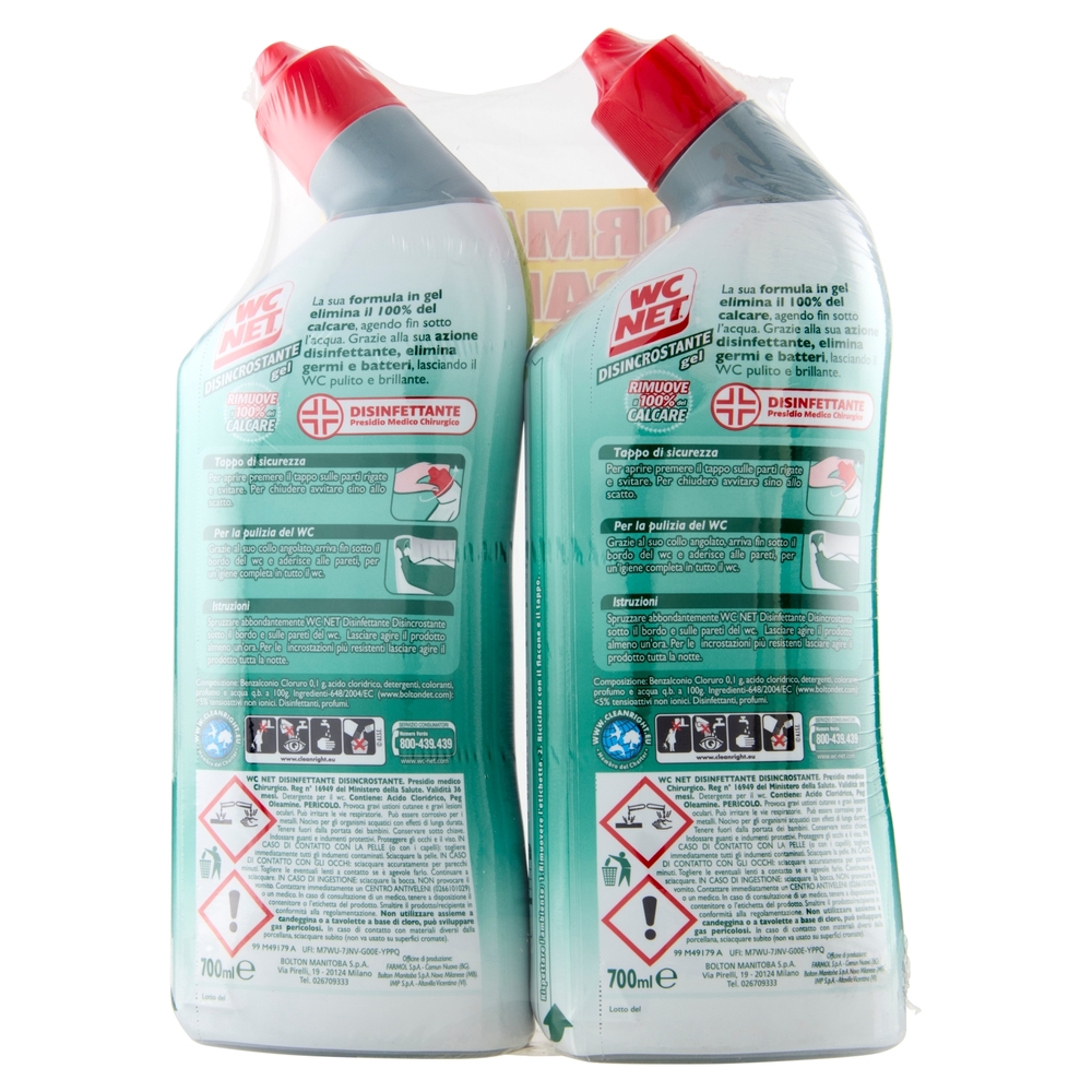 Wc Net - Disincrostante gel, 2 x 700 ml